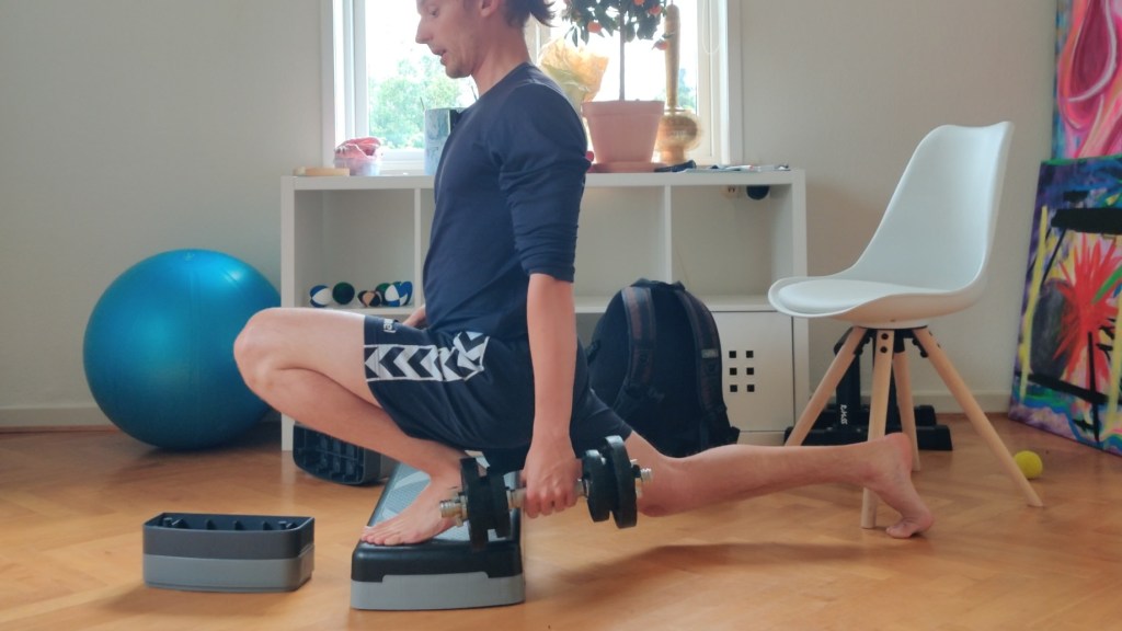 Split squat med maximalt bøjer knæ